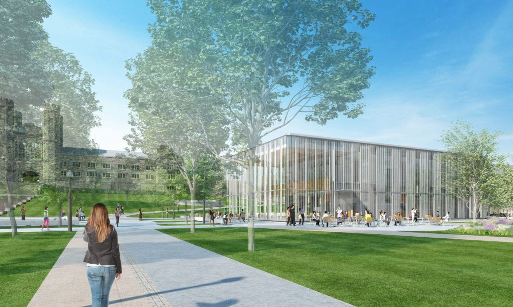 Rendering of the Schnuck Pavilion, part of the East End Transformation of the Danforth Campus at Washington University in St. Louis