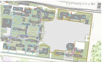 Map of East End Transformation of the Danforth Campus at Washington University in St. Louis