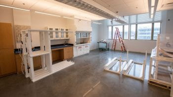 A sneak peek at a future lab space in Jubel Hall